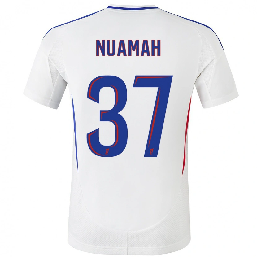Danxen Barn Ernest Nuamah #37 Vit Blå Hemmatröja Matchtröjor 2024/25 Tröjor T-Tröja