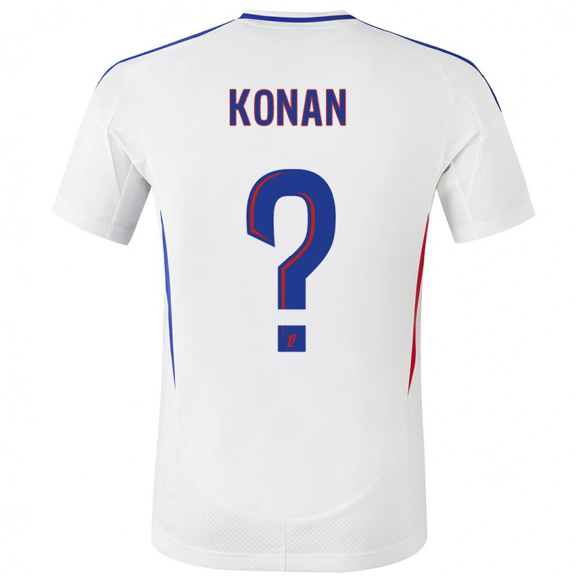 Danxen Barn Yvann Konan #0 Vit Blå Hemmatröja Matchtröjor 2024/25 Tröjor T-Tröja