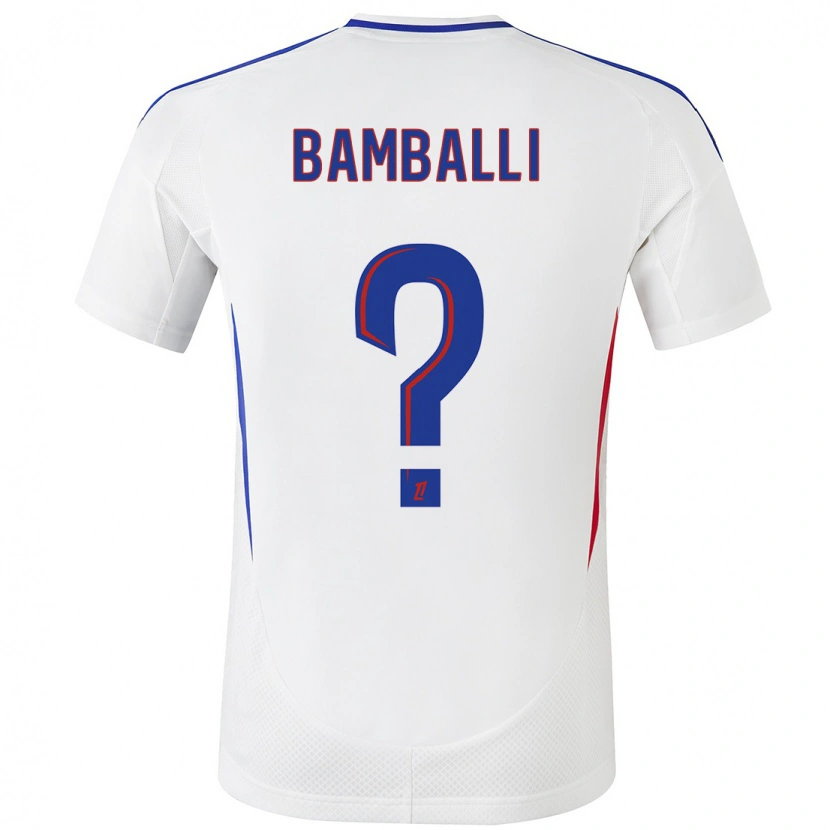 Danxen Barn Léo Bamballi #0 Vit Blå Hemmatröja Matchtröjor 2024/25 Tröjor T-Tröja