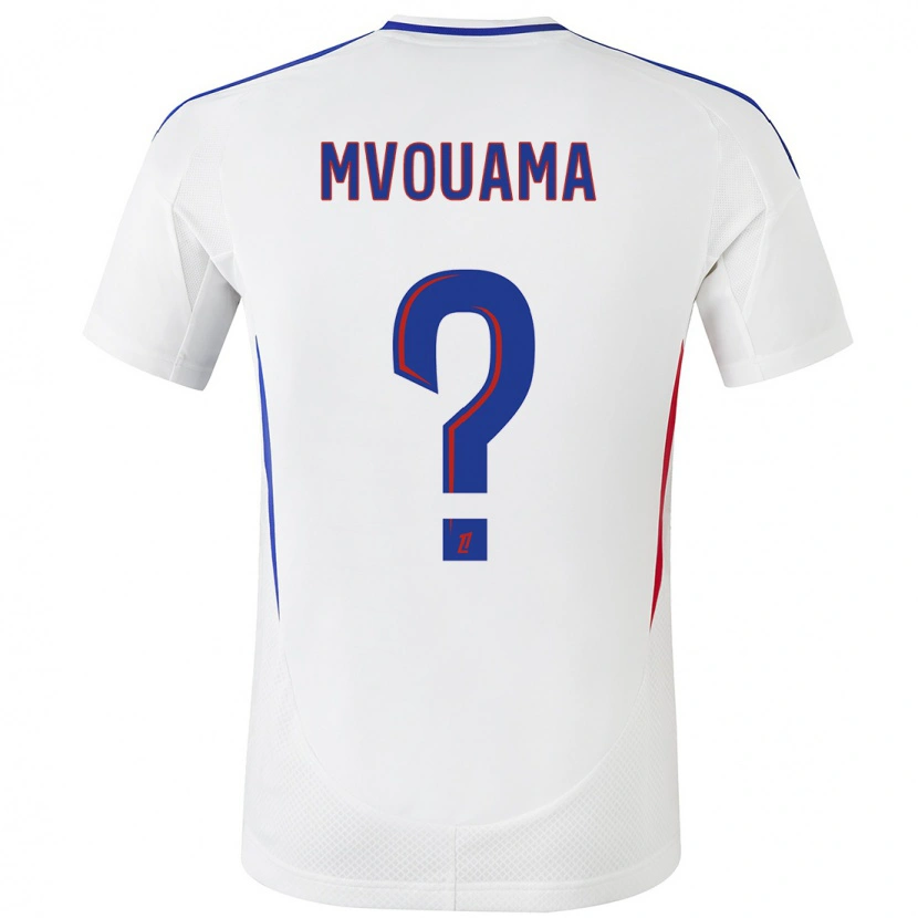 Danxen Barn Olivier Mvouama #0 Vit Blå Hemmatröja Matchtröjor 2024/25 Tröjor T-Tröja