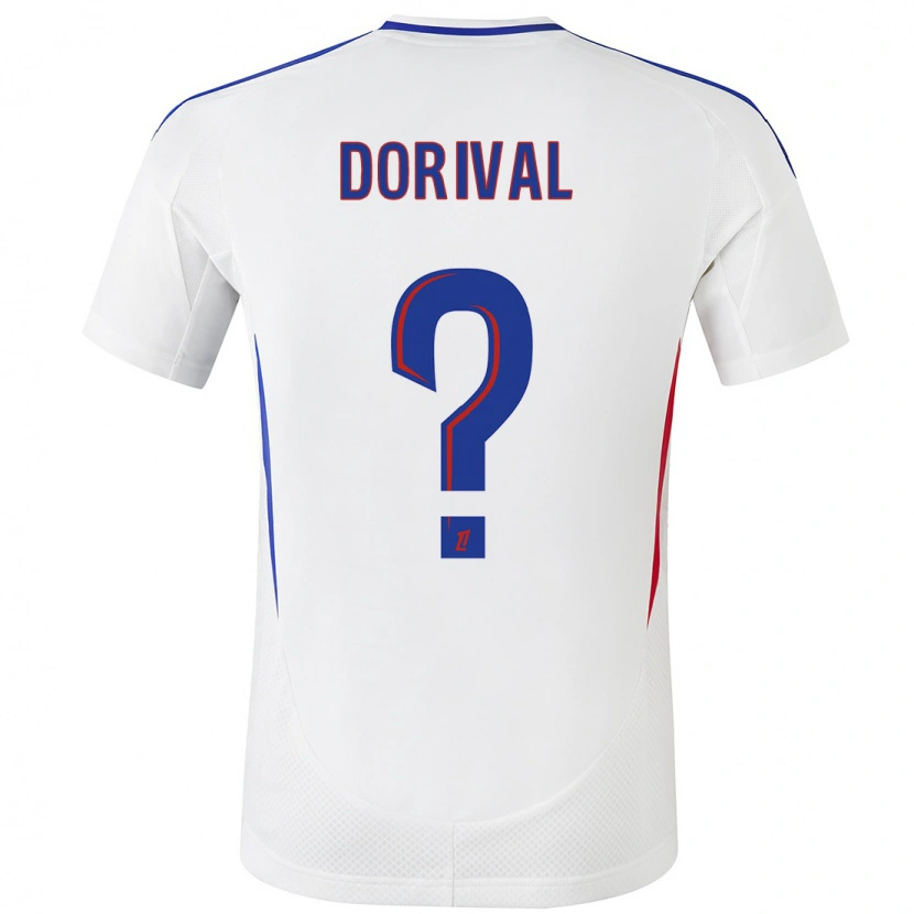Danxen Barn Pierre Dorival #0 Vit Blå Hemmatröja Matchtröjor 2024/25 Tröjor T-Tröja