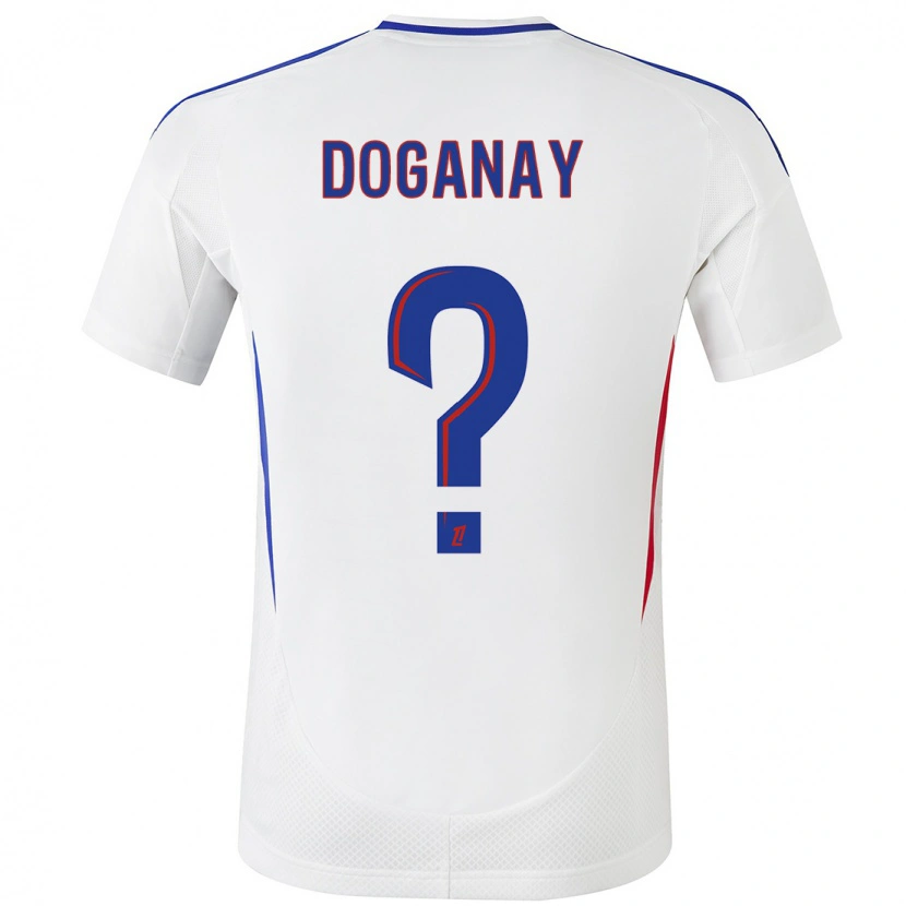 Danxen Barn Kenan Doganay #0 Vit Blå Hemmatröja Matchtröjor 2024/25 Tröjor T-Tröja