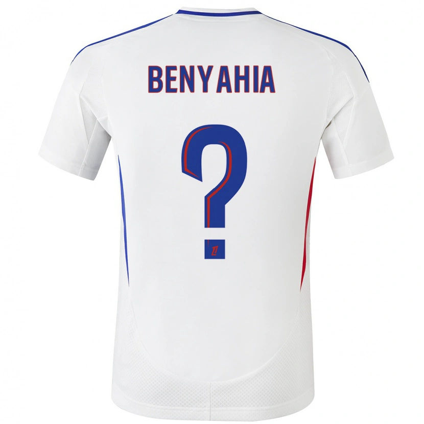 Danxen Barn Inès Benyahia #0 Vit Blå Hemmatröja Matchtröjor 2024/25 Tröjor T-Tröja