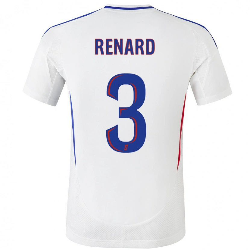 Danxen Barn Wendie Renard #3 Vit Blå Hemmatröja Matchtröjor 2024/25 Tröjor T-Tröja
