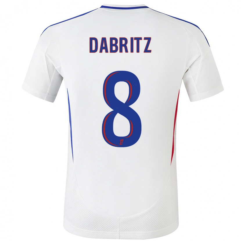 Danxen Barn Sara Däbritz #8 Vit Blå Hemmatröja Matchtröjor 2024/25 Tröjor T-Tröja