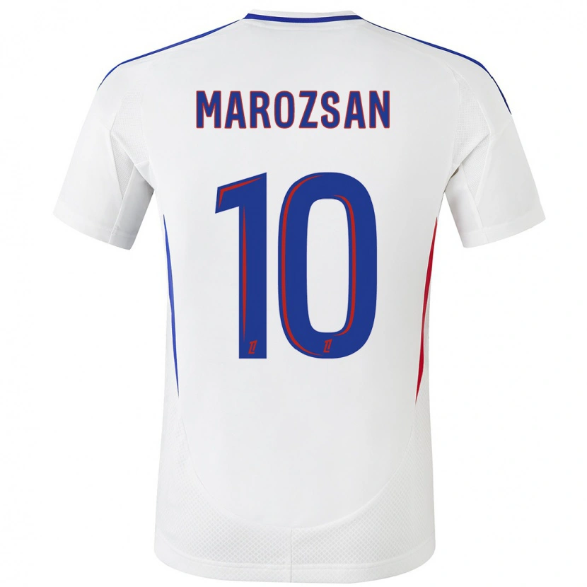Danxen Barn Dzsenifer Marozsán #10 Vit Blå Hemmatröja Matchtröjor 2024/25 Tröjor T-Tröja