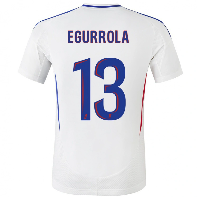Danxen Barn Damaris Egurrola #13 Vit Blå Hemmatröja Matchtröjor 2024/25 Tröjor T-Tröja