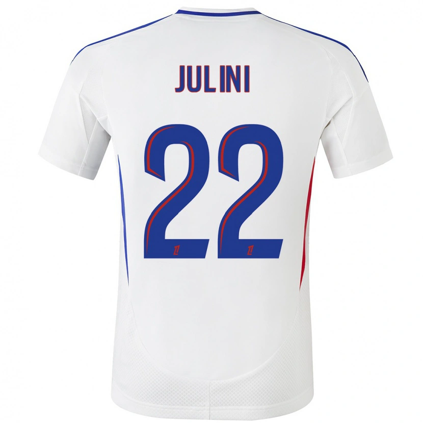 Danxen Barn Sally Julini #22 Vit Blå Hemmatröja Matchtröjor 2024/25 Tröjor T-Tröja