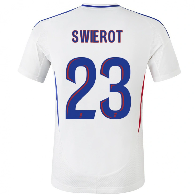 Danxen Barn Julie Swierot #23 Vit Blå Hemmatröja Matchtröjor 2024/25 Tröjor T-Tröja