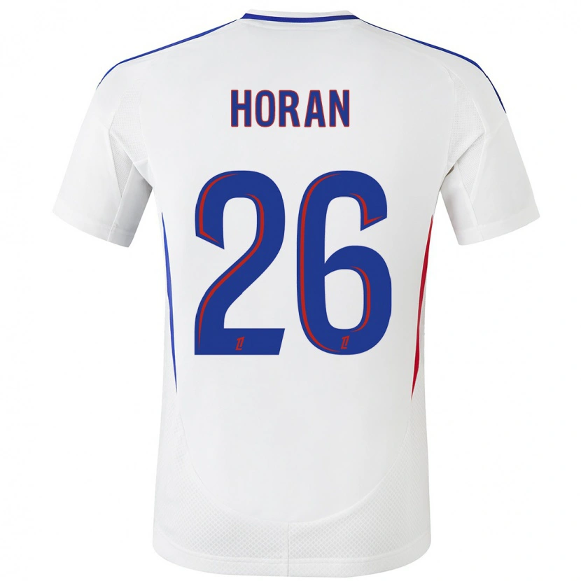 Danxen Barn Lindsey Horan #26 Vit Blå Hemmatröja Matchtröjor 2024/25 Tröjor T-Tröja