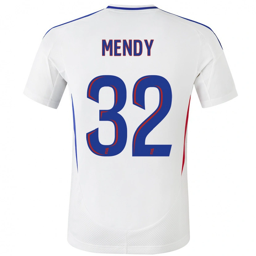 Danxen Barn Maeline Mendy #32 Vit Blå Hemmatröja Matchtröjor 2024/25 Tröjor T-Tröja