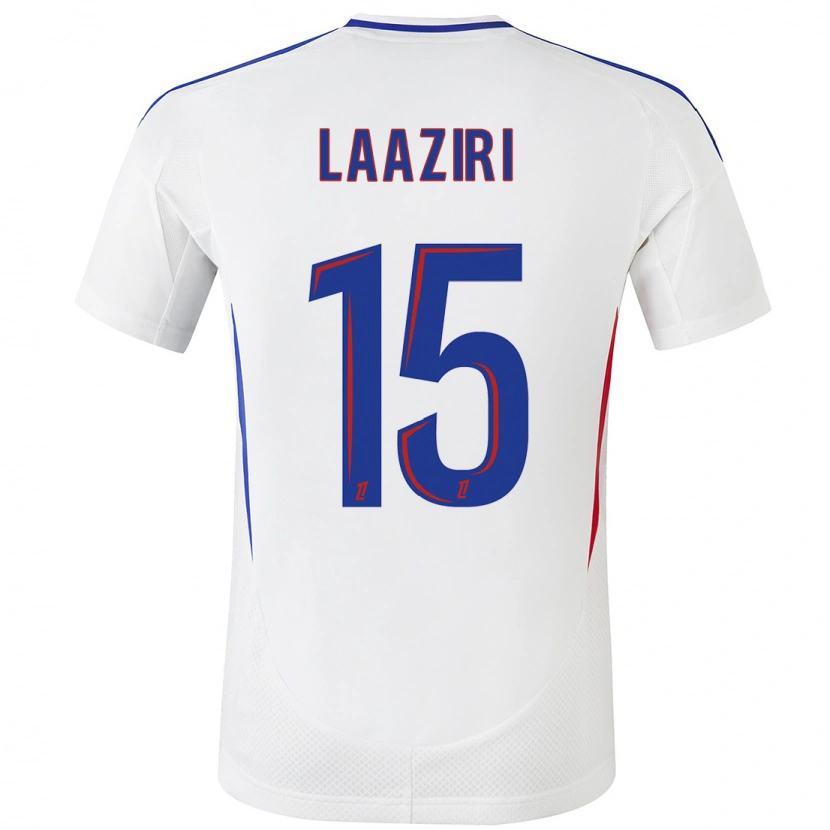 Danxen Barn Achraf Laâziri #15 Vit Blå Hemmatröja Matchtröjor 2024/25 Tröjor T-Tröja