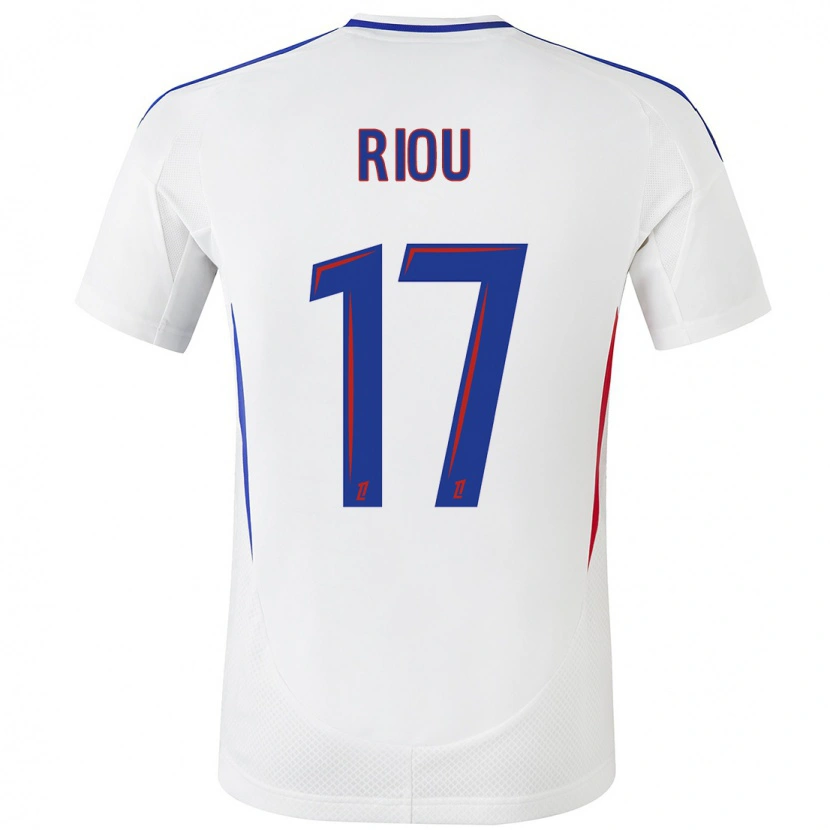 Danxen Barn Rémy Riou #17 Vit Blå Hemmatröja Matchtröjor 2024/25 Tröjor T-Tröja