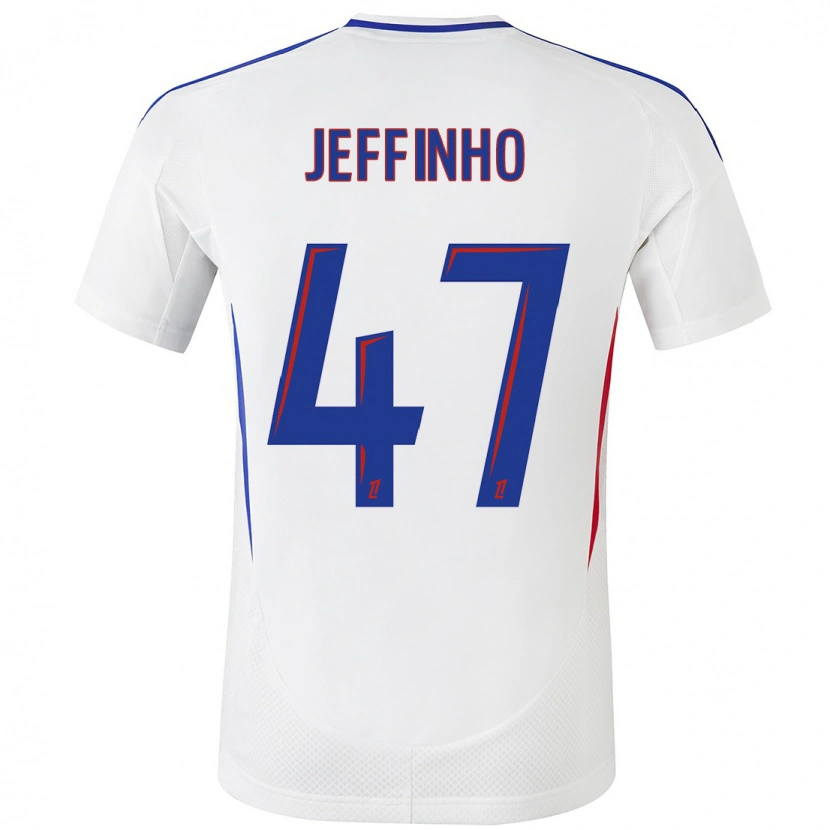 Danxen Barn Jeffinho #47 Vit Blå Hemmatröja Matchtröjor 2024/25 Tröjor T-Tröja
