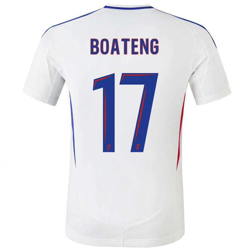 Danxen Barn Jerome Boateng #17 Vit Blå Hemmatröja Matchtröjor 2024/25 Tröjor T-Tröja