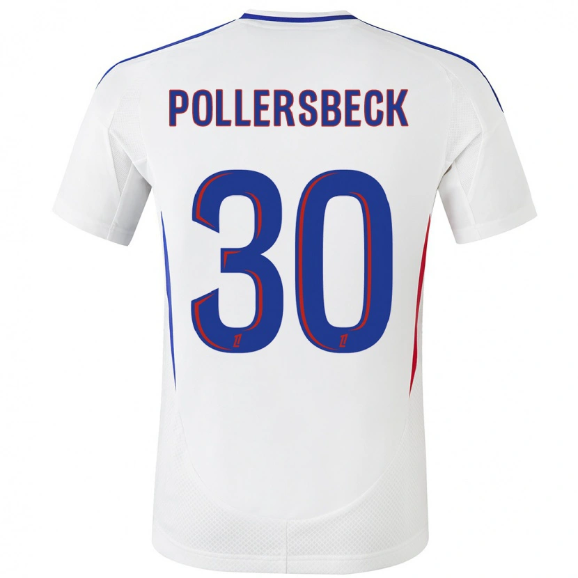 Danxen Barn Julian Pollersbeck #30 Vit Blå Hemmatröja Matchtröjor 2024/25 Tröjor T-Tröja