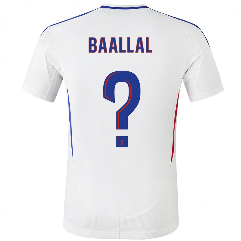 Danxen Barn Abdellah Baallal #0 Vit Blå Hemmatröja Matchtröjor 2024/25 Tröjor T-Tröja