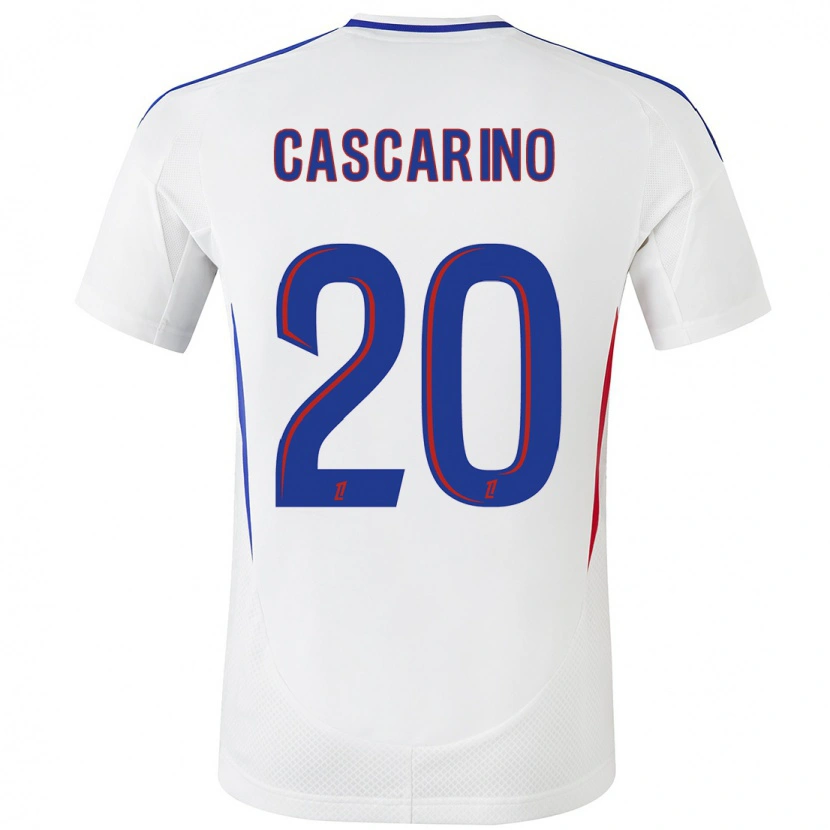 Danxen Barn Delphine Cascarino #20 Vit Blå Hemmatröja Matchtröjor 2024/25 Tröjor T-Tröja