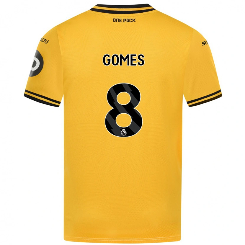 Danxen Barn João Gomes #8 Gul Hemmatröja Matchtröjor 2024/25 Tröjor T-Tröja
