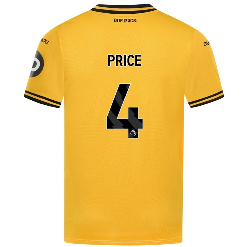 Danxen Barn Anna Price #4 Gul Hemmatröja Matchtröjor 2024/25 Tröjor T-Tröja