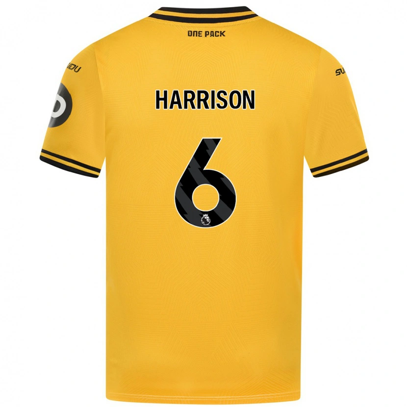 Danxen Barn Lexie Harrison #6 Gul Hemmatröja Matchtröjor 2024/25 Tröjor T-Tröja