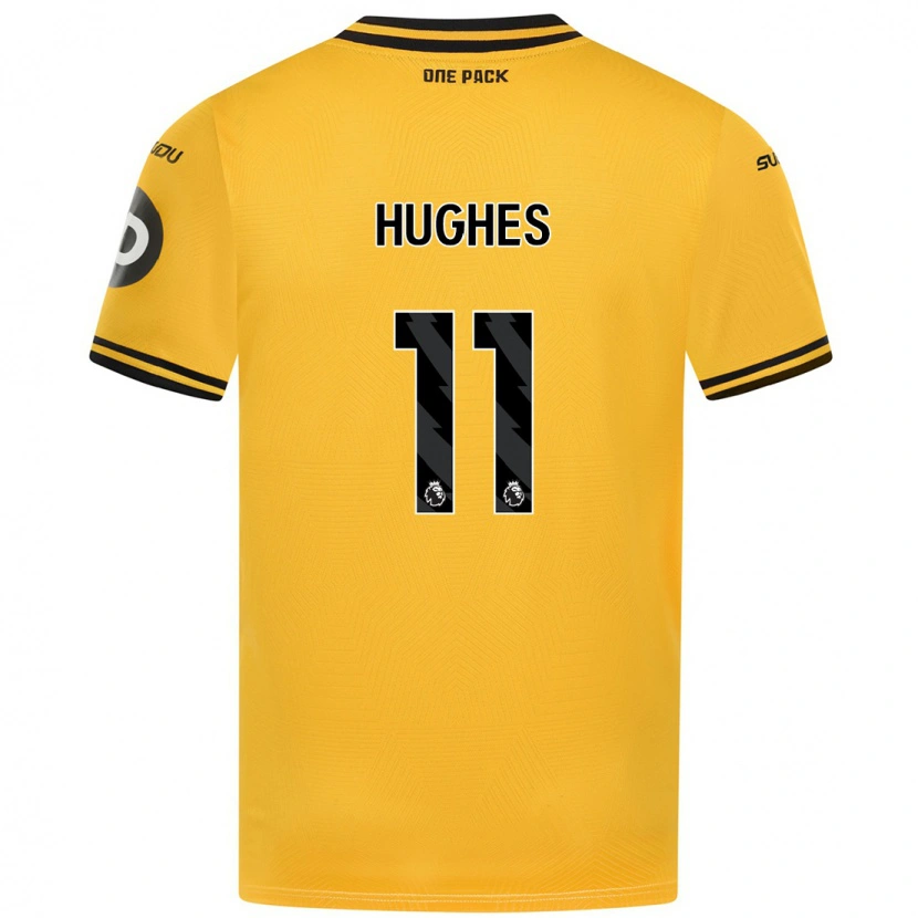 Danxen Barn Amber Hughes #11 Gul Hemmatröja Matchtröjor 2024/25 Tröjor T-Tröja