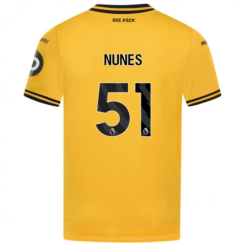 Danxen Barn Grazi Nunes #51 Gul Hemmatröja Matchtröjor 2024/25 Tröjor T-Tröja