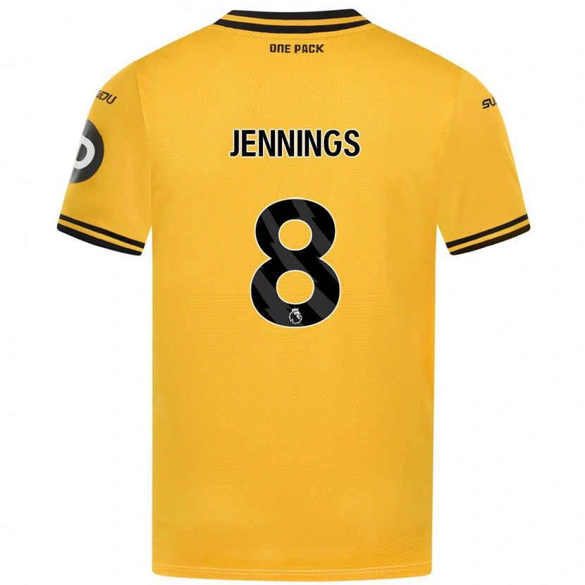 Danxen Barn Shannie Jennings #8 Gul Hemmatröja Matchtröjor 2024/25 Tröjor T-Tröja
