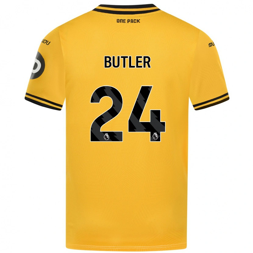 Danxen Barn Elli Butler #24 Gul Hemmatröja Matchtröjor 2024/25 Tröjor T-Tröja