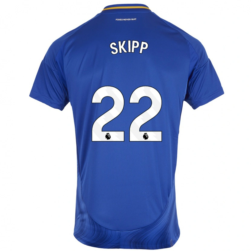 Danxen Barn Oliver Skipp #22 Blå Vit Hemmatröja Matchtröjor 2024/25 Tröjor T-Tröja