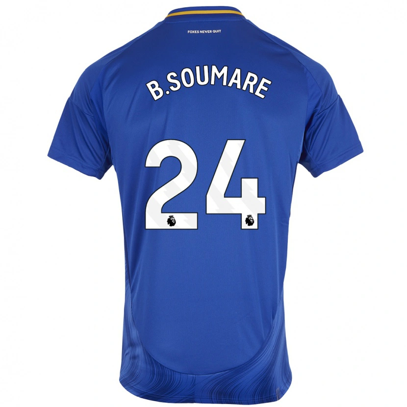 Danxen Barn Boubakary Soumaré #24 Blå Vit Hemmatröja Matchtröjor 2024/25 Tröjor T-Tröja