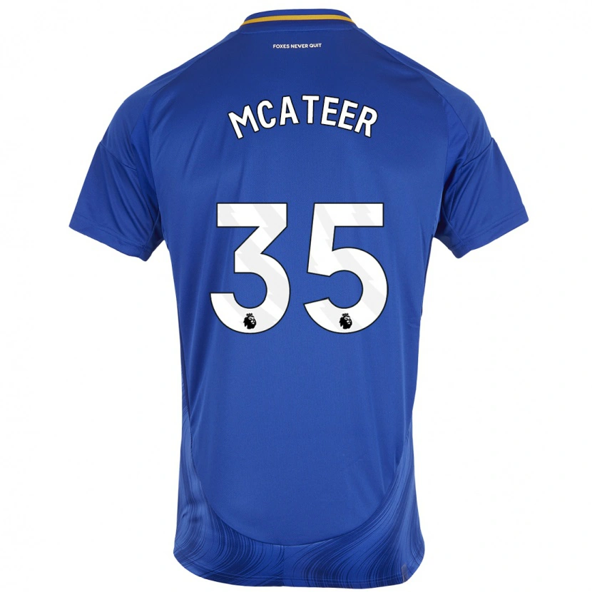Danxen Barn Kasey Mcateer #35 Blå Vit Hemmatröja Matchtröjor 2024/25 Tröjor T-Tröja