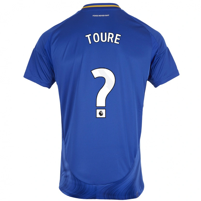 Danxen Barn Yassine Toure #0 Blå Vit Hemmatröja Matchtröjor 2024/25 Tröjor T-Tröja