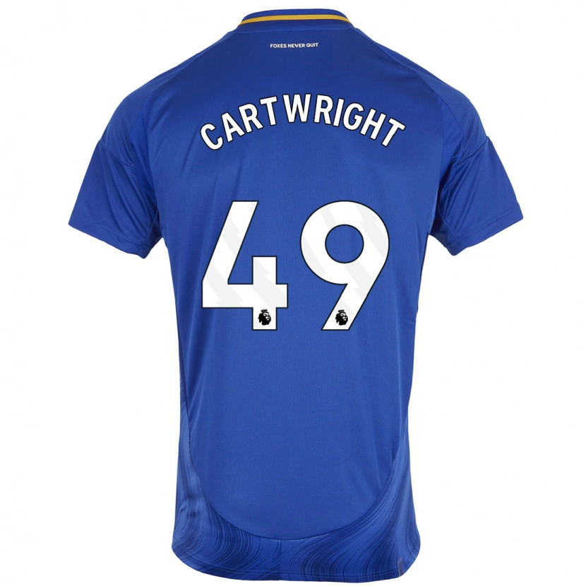 Danxen Barn Henry Cartwright #49 Blå Vit Hemmatröja Matchtröjor 2024/25 Tröjor T-Tröja