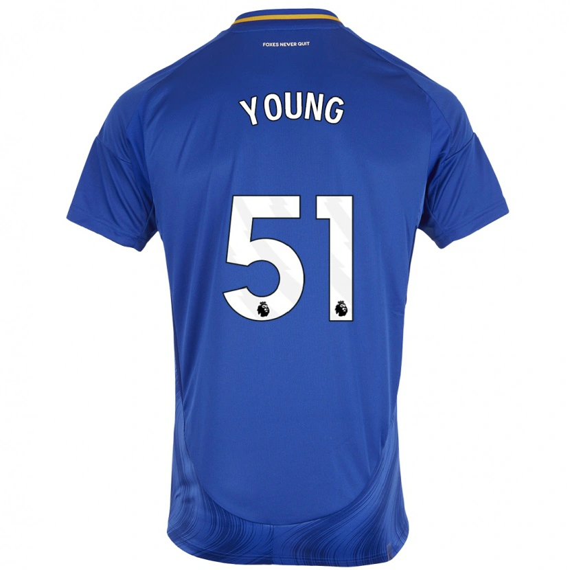 Danxen Barn Brad Young #51 Blå Vit Hemmatröja Matchtröjor 2024/25 Tröjor T-Tröja