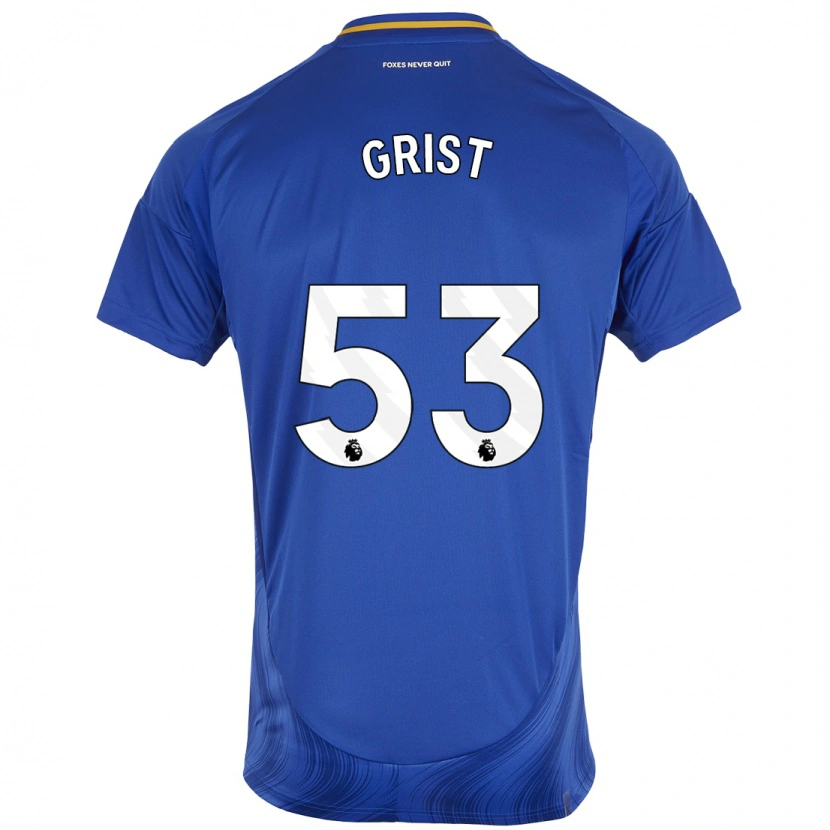 Danxen Barn Ben Grist #53 Blå Vit Hemmatröja Matchtröjor 2024/25 Tröjor T-Tröja