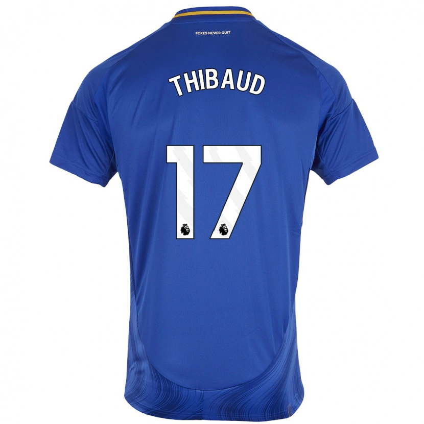 Danxen Barn Julie Thibaud #17 Blå Vit Hemmatröja Matchtröjor 2024/25 Tröjor T-Tröja