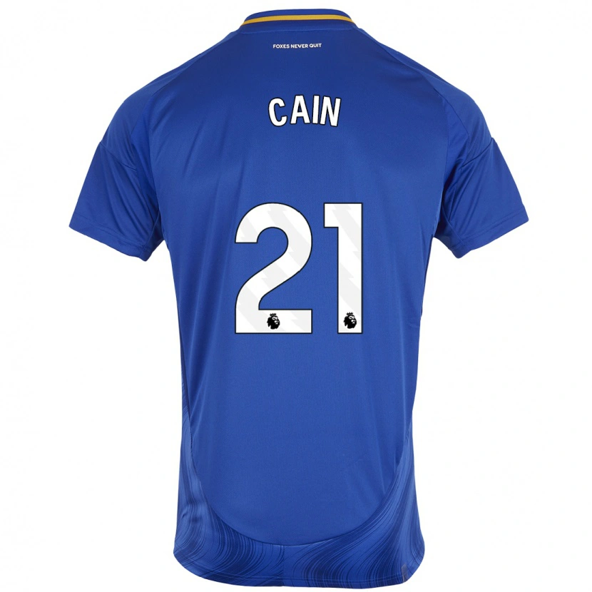 Danxen Barn Hannah Cain #21 Blå Vit Hemmatröja Matchtröjor 2024/25 Tröjor T-Tröja