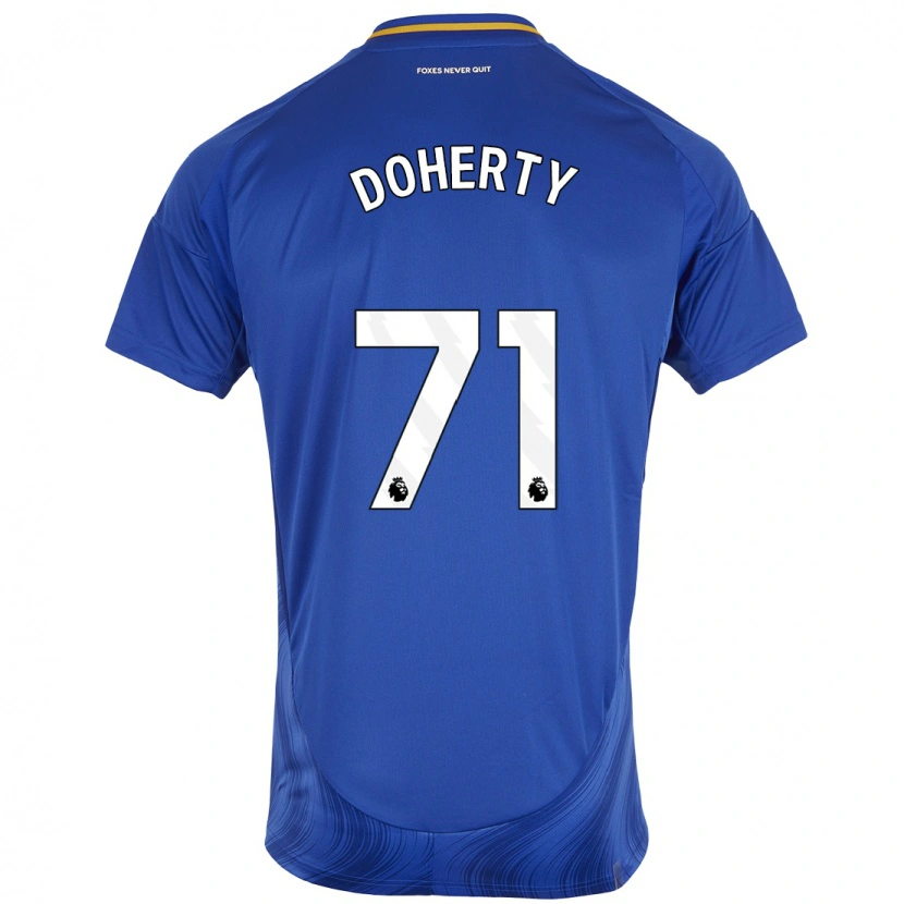 Danxen Barn Arlo Doherty #71 Blå Vit Hemmatröja Matchtröjor 2024/25 Tröjor T-Tröja