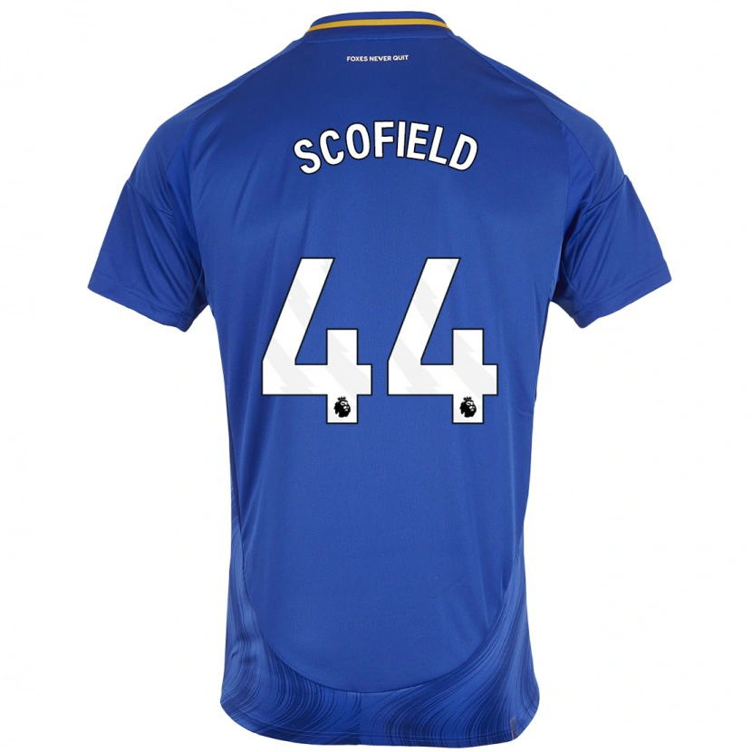 Danxen Barn Connie Scofield #44 Blå Vit Hemmatröja Matchtröjor 2024/25 Tröjor T-Tröja