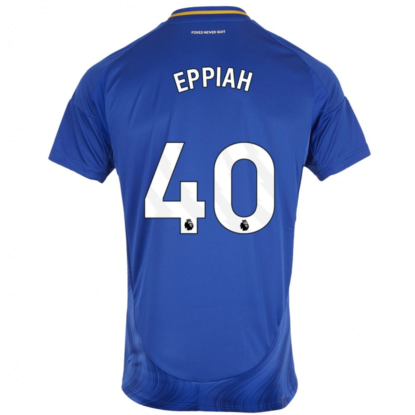 Danxen Barn Josh Eppiah #40 Blå Vit Hemmatröja Matchtröjor 2024/25 Tröjor T-Tröja