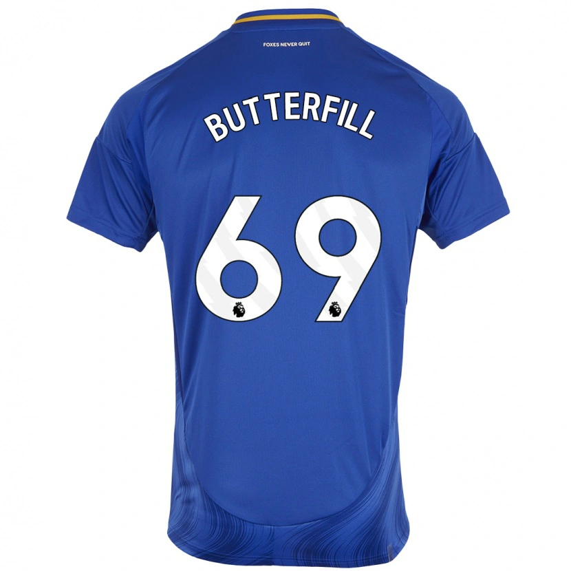 Danxen Barn Jack Butterfill #69 Blå Vit Hemmatröja Matchtröjor 2024/25 Tröjor T-Tröja