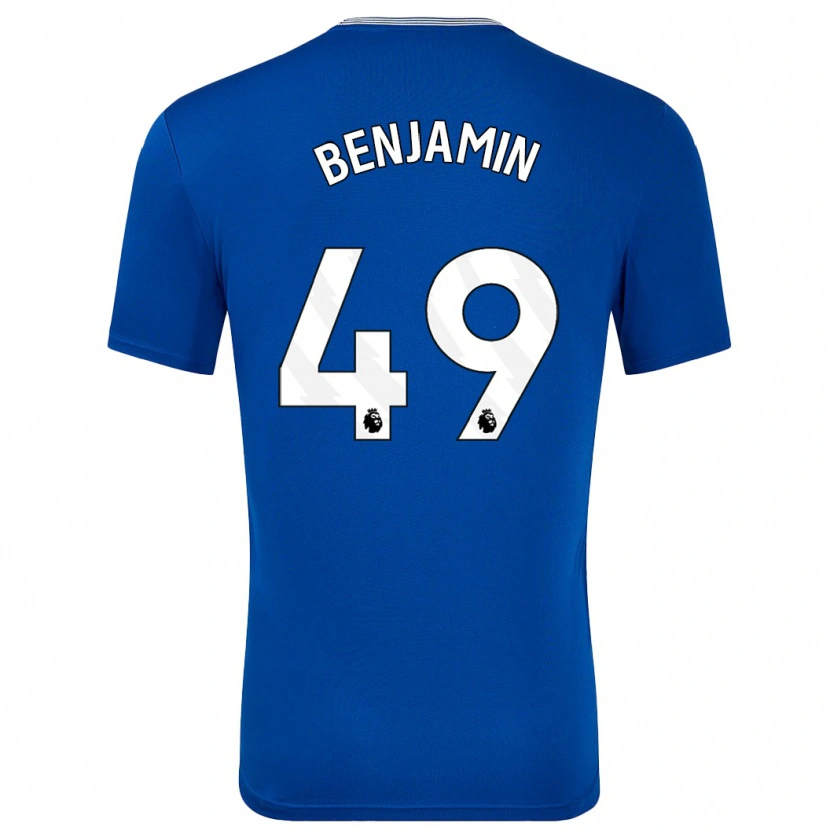 Danxen Barn Omari Benjamin #49 Blå Med Hemmatröja Matchtröjor 2024/25 Tröjor T-Tröja