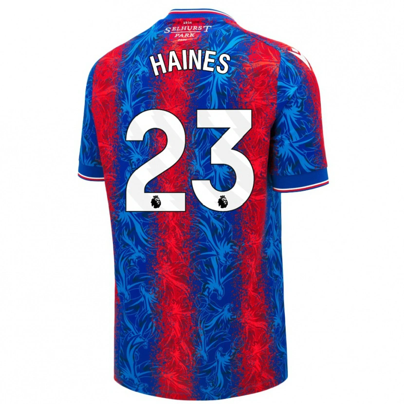 Danxen Barn Coral-Jade Haines #23 Röda Blå Ränder Hemmatröja Matchtröjor 2024/25 Tröjor T-Tröja