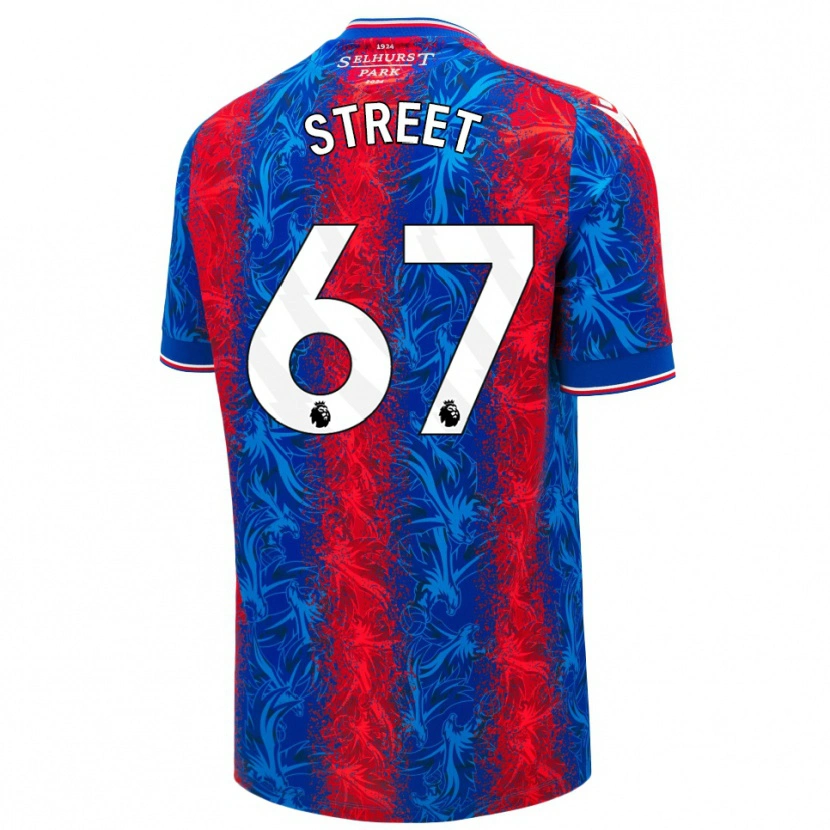 Danxen Barn Rob Street #67 Röda Blå Ränder Hemmatröja Matchtröjor 2024/25 Tröjor T-Tröja