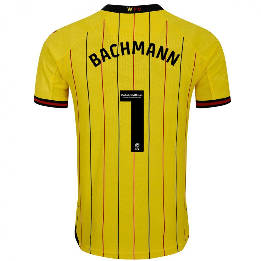 Danxen Barn Daniel Bachmann #1 Gul Svart Hemmatröja Matchtröjor 2024/25 Tröjor T-Tröja