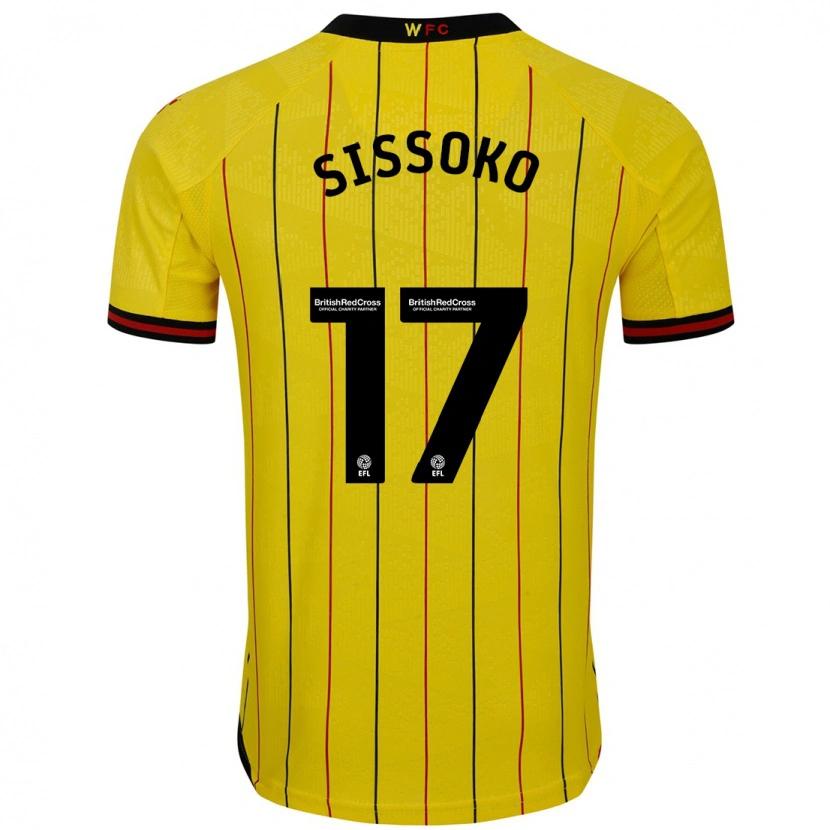 Danxen Barn Moussa Sissoko #17 Gul Svart Hemmatröja Matchtröjor 2024/25 Tröjor T-Tröja