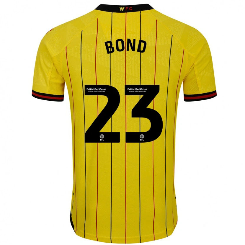 Danxen Barn Jonathan Bond #23 Gul Svart Hemmatröja Matchtröjor 2024/25 Tröjor T-Tröja