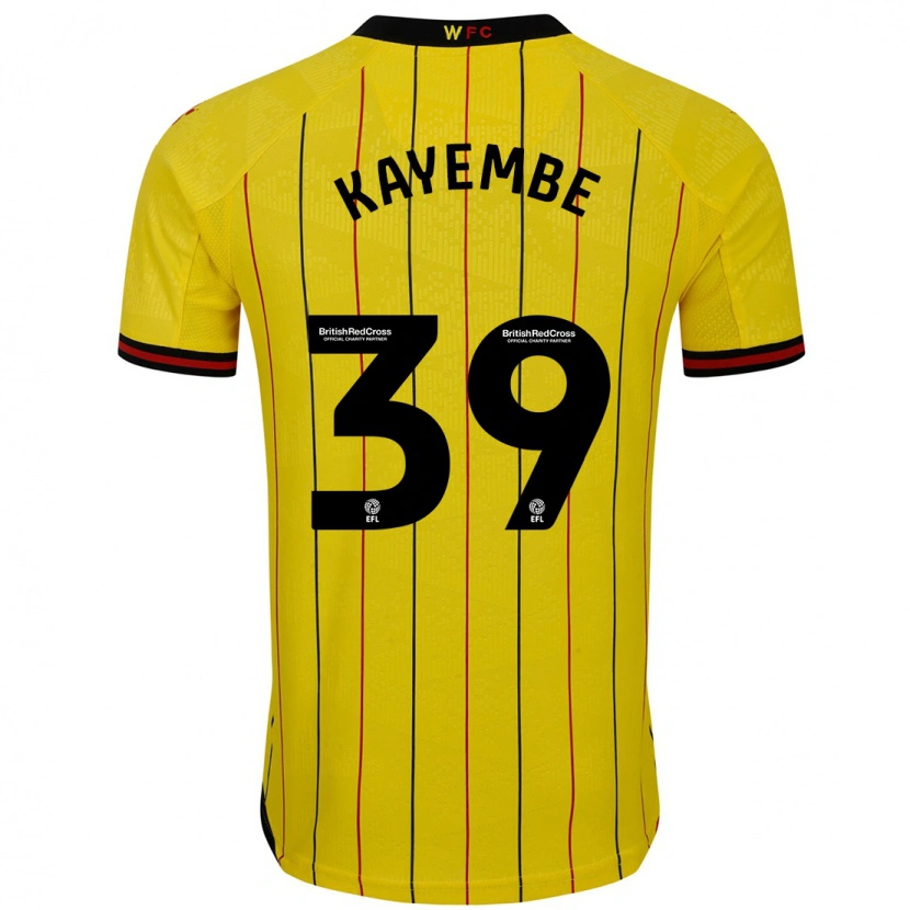 Danxen Barn Edo Kayembe #39 Gul Svart Hemmatröja Matchtröjor 2024/25 Tröjor T-Tröja
