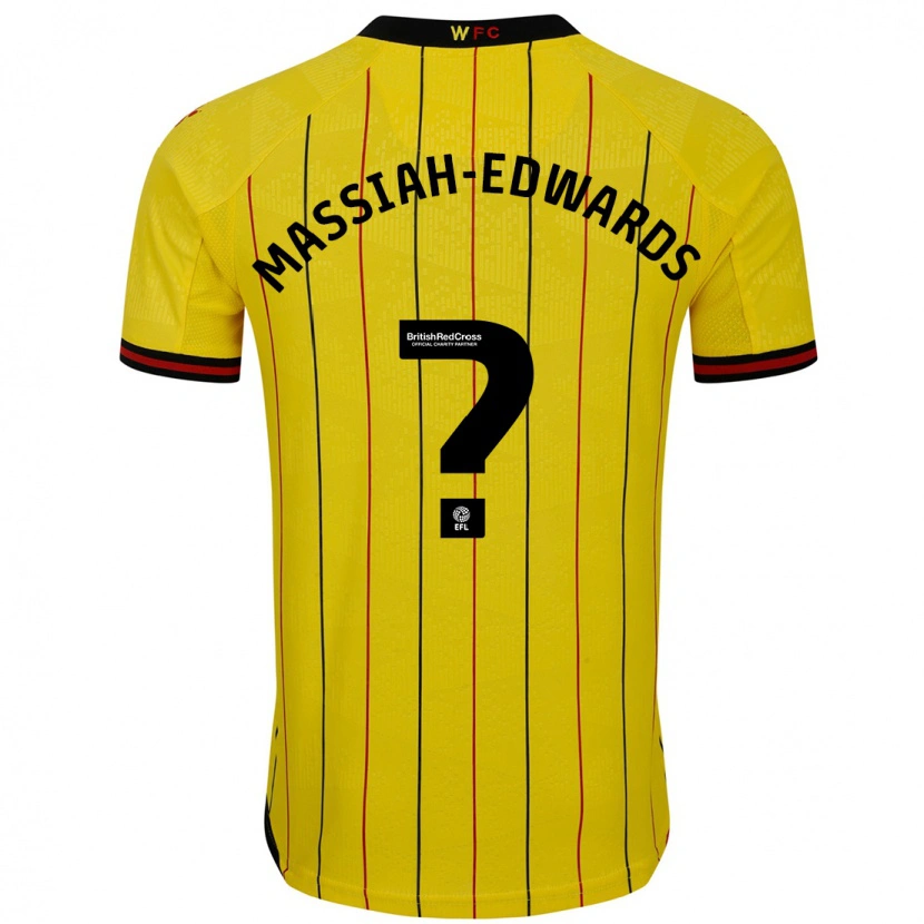Danxen Barn Zavier Massiah-Edwards #0 Gul Svart Hemmatröja Matchtröjor 2024/25 Tröjor T-Tröja